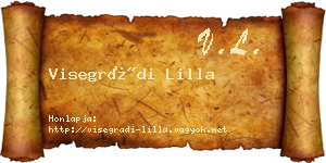 Visegrádi Lilla névjegykártya