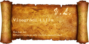 Visegrádi Lilla névjegykártya
